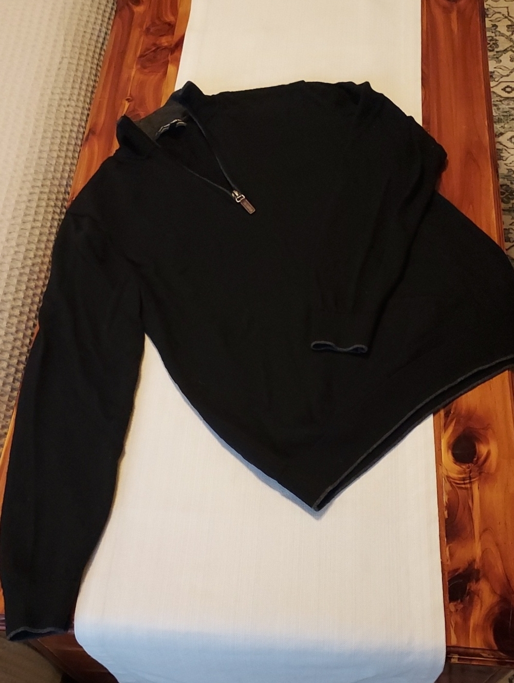 Women's Black Quarter-Zip Sweater